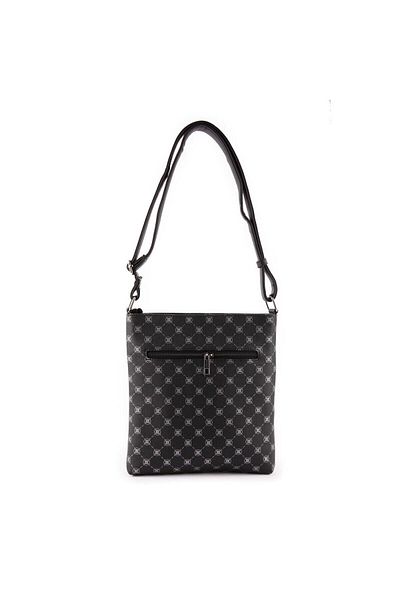 gio&mi Women's Sanja Messenger Bag Black Printed Cross/And Shoulder Style