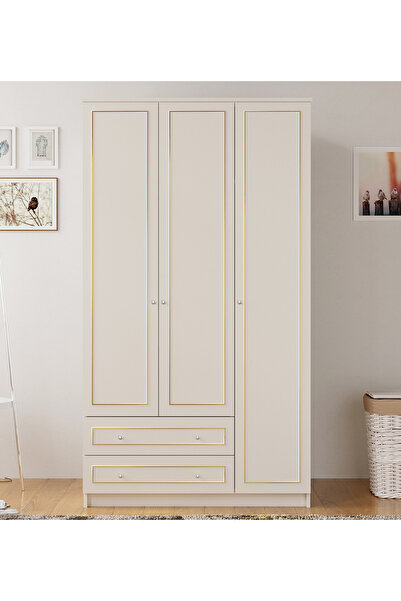 Rabi Gold Country 3 Kapaklı 2 Çekmeceli Gardırop