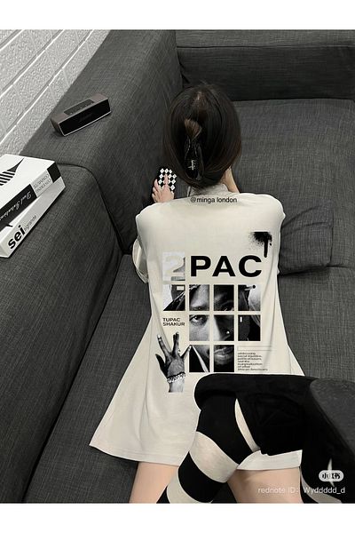 Minga London 2PAC Ειδικά Σχεδιασμένο New Season Zero / Πίσω Μακρύ Λευκό (T-shirt) - Mingalondon