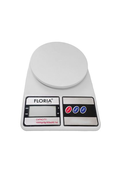 Floria Cantar de bucatarie digital ZLN9075, Capacitate 2g-10.000g, Display LCD, Maxim 10kg