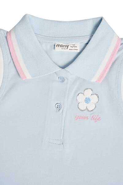 Miny Center Girl's Polo Collar Skirted 2-Piece Set