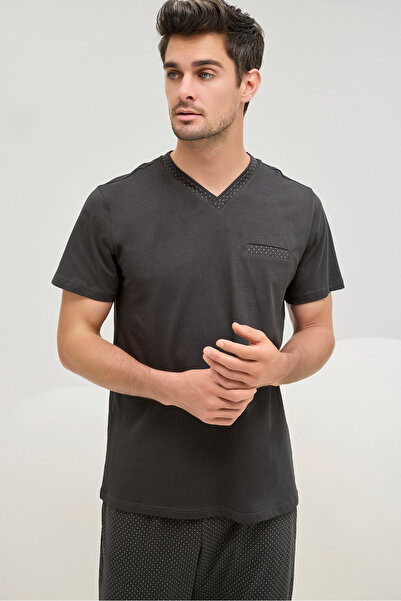 Svm 9596 ERKEK V YAKA PİJAMA TAKIM