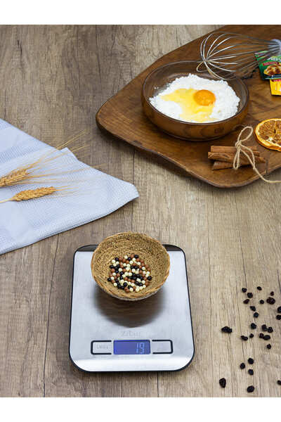 Zilan Ψηφιακή ζυγαριά τροφίμων ZLN2984 Γκρι, χωρητικότητας 5000g, αυτόματο κλείσιμο