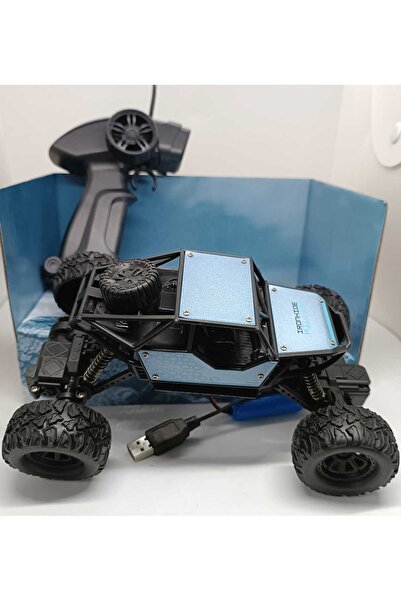 LRS STORE Uzaktan Kumandalı Şarjlı Araba Full Fonsiyon Rock Crawler Jeep Metal Gövde 22 Cm