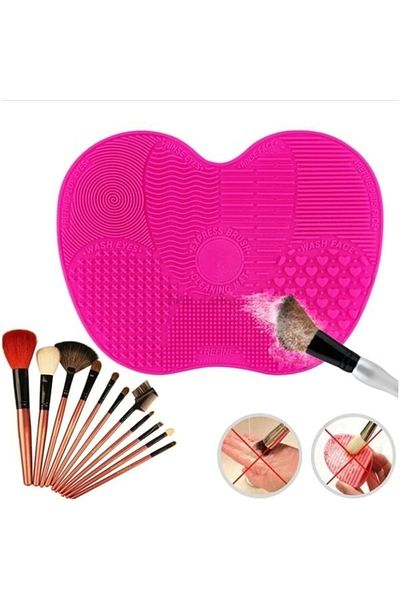 Flaizhen Women's Practical Makeup Brush - Sponge and Silicone Mat Cleaning Apparatus