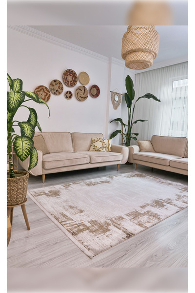 Apex Halı Vivaldi 9722 Vizon Yumuşak Dokulu Akrilik İle Üretilen Kaliteli Mak...