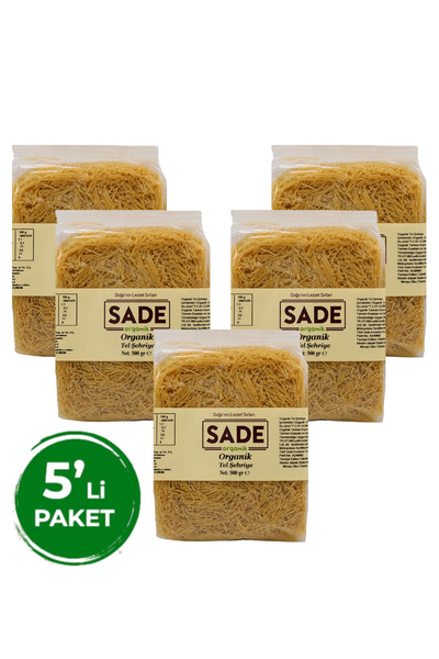 Sade Organik SADE ORGANİK TEL ŞEHRİYE 500 GR 5'li PAKET