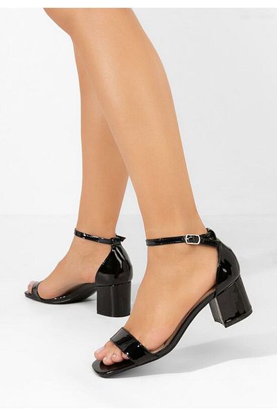 B T Shoes Black Karyssa chunky heel sandals