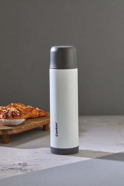 Cooker 750ml Double Wall Stainless Steel Thermos – Leakproof, Double Lid System, 12 Hours Hot 24 Hours Cold