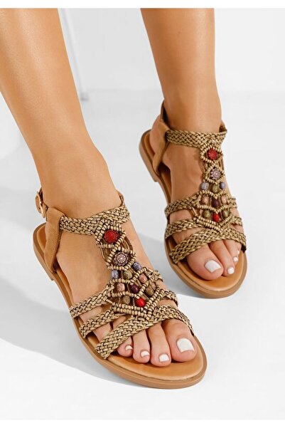 B T Shoes Sandale joase Sinlea camel