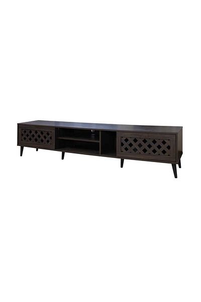 Danube Home وحدة تلفزيون كبيرة من هاملين حتى 80 بوصة - لون الجوز (طول 200 سم × عرض 40 سم × ارتفاع 45 سم)