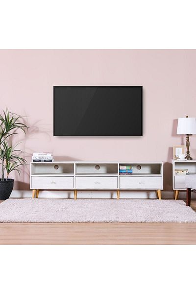 Danube Home وحدة تلفزيون باترسون لأجهزة التلفزيون حتى 60 بوصة مع مساحة تخزين - بني، الطول 180 سم × العرض 40 سم × الارتفاع 51 سم