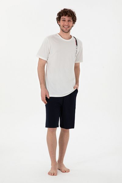 U.S. Polo Assn. Men's Crew Neck White Pajama Set 50309355 -Vr013