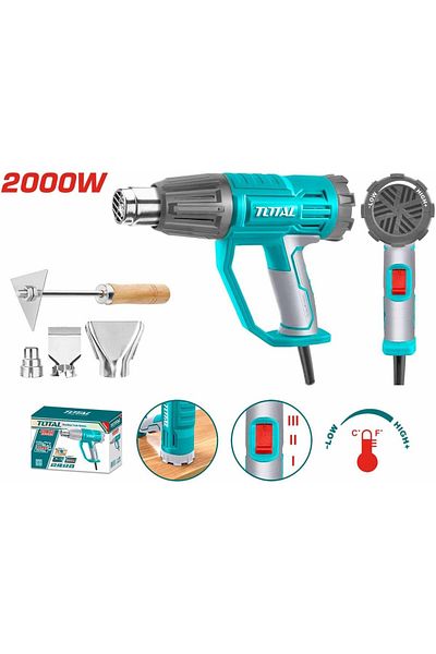 TOTAL 2000W Hair Dryer with 4 Speed Accessories