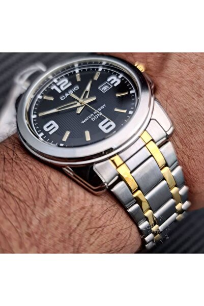 Casio Casio Enticer Analog Watch for Men - MTP-1314SG-1AV - 45 mm - Silver/Gold