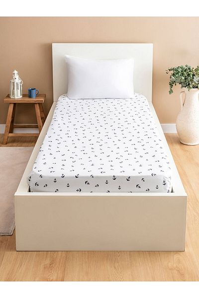 LC Waikiki New Season Capa Printed Cotton Single Elastic Carsaf - S5H719Z8