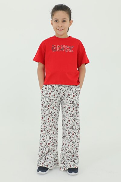 Black One Велосипедний комір з принтом, детальний квітковий комплект для дівчаток