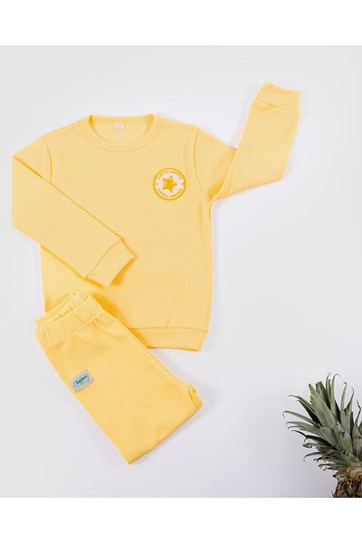 Zuppers Unisex Children's Cotton Ribbed Bottom Top Set - Yellow