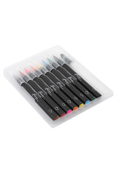Nassau fine art Set Markere Cu Varf Tip Pensula Pe Baza De Apa 8 Bucati/set