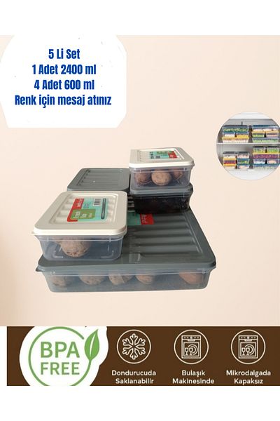 VZN Food Storage Container Set with Lid Refrigerator Freezer Organizer Storage Container