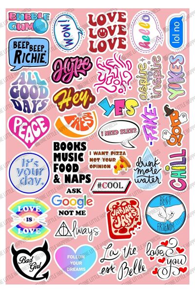 One Little Happiness مجموعة ملصقات Fun Emoticons Series 1 مكونة من 48 قطعة، م...