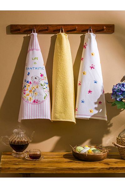 LC Waikiki Lcw Printed Drying Cloth 3 Pack 40X50 cm