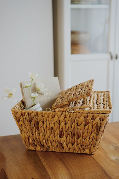 Dekorzdükkan Hasır Piknik Sepeti (40x30 cm)