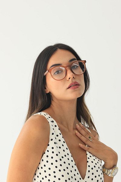 ModaLucci نظارات شمسية من الزجاج الشفاف للجنسين