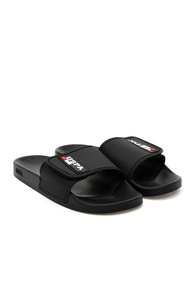 U.S. Polo Assn. Men's Black Slippers 50307219 -Vr046