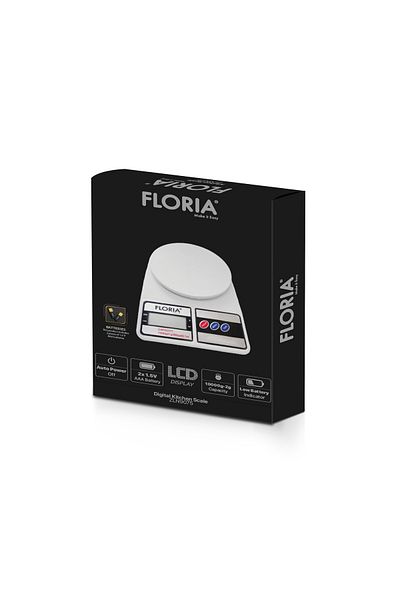 Floria Cantar de bucatarie digital ZLN9075, Capacitate 2g-10.000g, Display LCD, Maxim 10kg