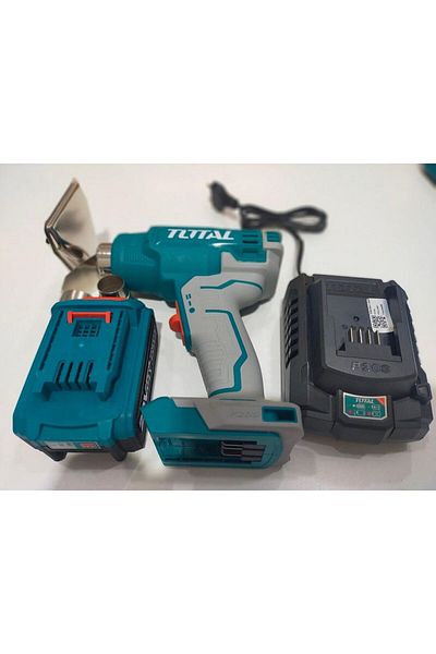 TOTAL 20V battery hair dryer, plastic bag with battery and charger