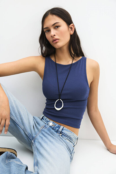 Pull & Bear Basic kolsuz top
