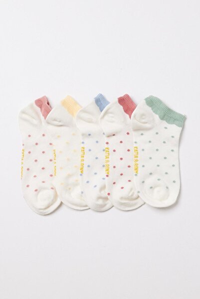 Katia&Bony Момичешки чорапи на точки, 5 чифта, многоцветни
