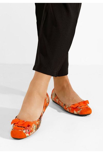 B T Shoes Balerini de damă Doriya V4 portocalii