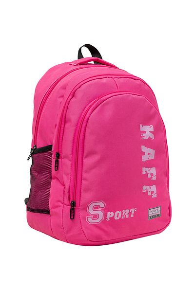 KAFF 3-Eye Pink Waterproof Orthopedic Back Support Unisex Backpack 00310