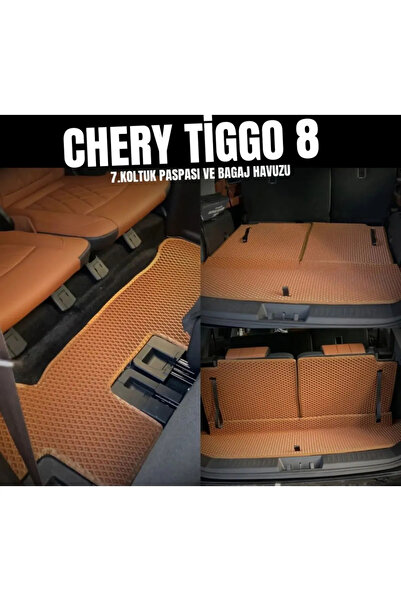 Eva Automotive CHERY TİGGO 8 Premium Eva Bagaj havuzu + 3. Sıra Yeni Nesil Ak...