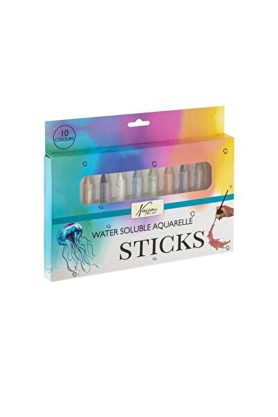 Nassau fine art Set 10 creioane colorate tip stick acuarela