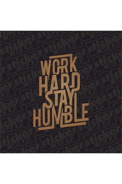 Sticker Works ملصق للزجاج الخلفي من Work Hard Stay Humble