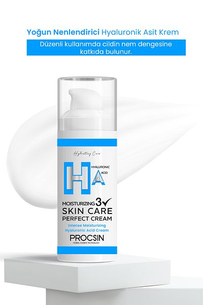 PROCSIN Hyaluronic Acid Cream - Intensive Moisturizer, 50 ML
