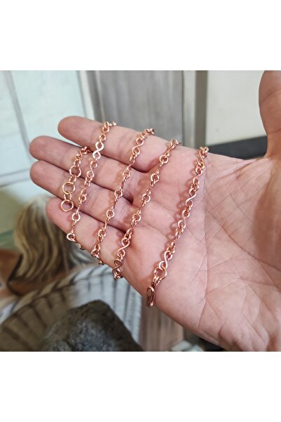 mba handmade jewelry El Yapımı Saf Bakır Zincir 70 cm