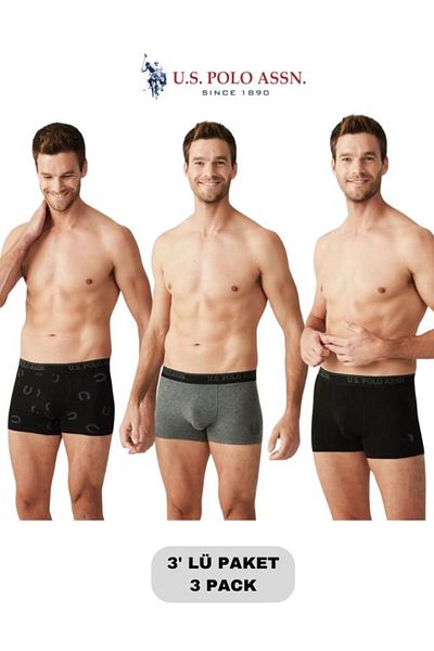 U.S. Polo Assn. Male, Licensed, Uspa, 3 Boxer Set (Boxed)
