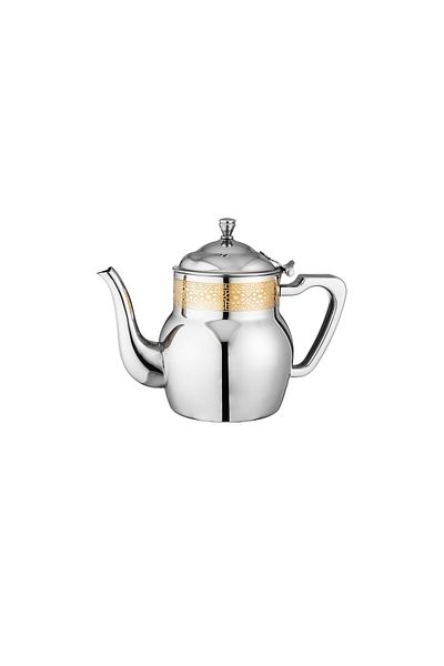 ALSAIF Saif Stainless Steel Teapot with Gold Engraving, 1 Liter
