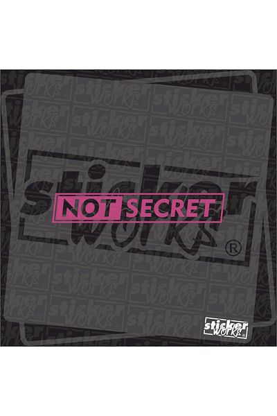 Sticker Works Όχι μυστικό αυτοκόλλητο