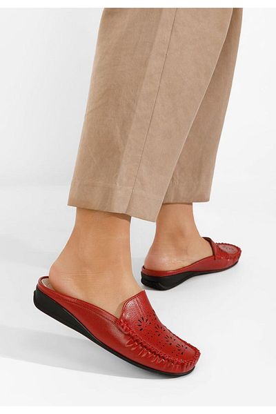 B T Shoes Saboti dama Pianura rosii
