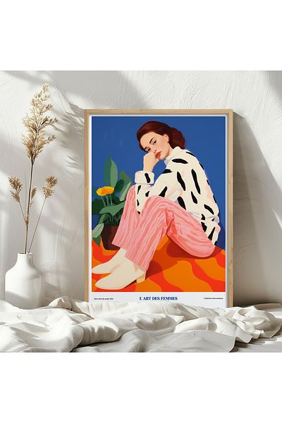 HOMEPACK Единична картина в дървена рамка, единичен плакат, картина TK/1310