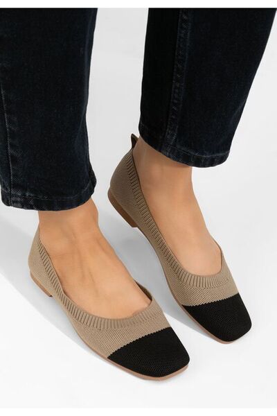 B T Shoes Balerina de damă Leslee kaki