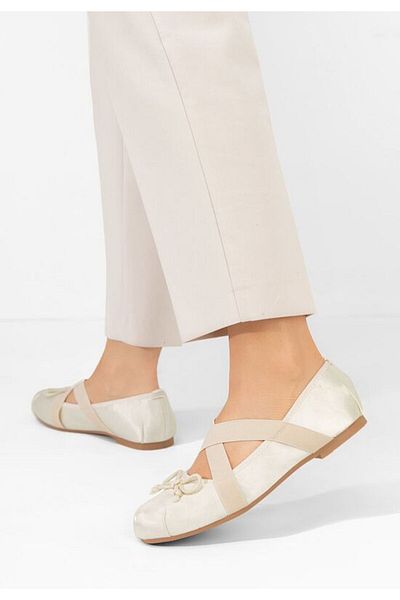 B T Shoes Balerina de dama Richelle albi