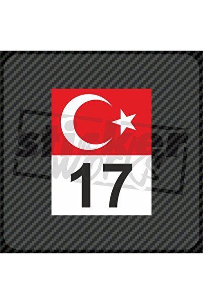 Sticker Works Flag Number Sticker