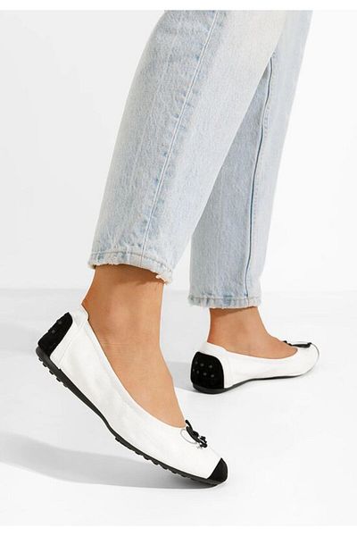 B T Shoes Balerini dama Amania V3 albi