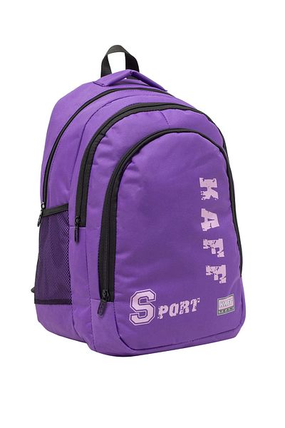 KAFF 3-Eye Purple Waterproof Orthopedic Back Support Unisex Backpack 00310